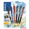 Rollertoll készlet, 0,35 mm, nyomógombos, PILOT "Frixion Ball"/"Frixion Ball Plus", 3különböző szín+One Piece matrica