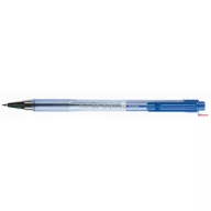   Golyóstoll, 0,27 mm, nyomógombos, átlátszó tolltest, PILOT "BP-S Matic", kék