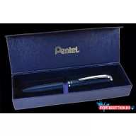   Zseléstoll, 0,35 mm, rotációs, diplomatakék tolltest, PENTEL "EnerGel BL-2007" fekete, ajándék kék betéttel