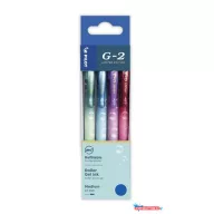   Zseléstoll készlet, 0,32 mm, nyomógombos, PILOT "G-2 Bubble", kék, 4 különböző minta