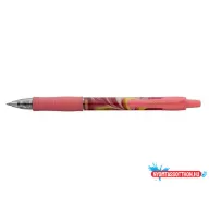   Zseléstoll, 0,32 mm, nyomógombos, rózsaszín tolltest, PILOT "G-2 Flow", kék