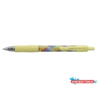   Zseléstoll, 0,32 mm, nyomógombos, sárga tolltest, PILOT "G-2 Flow", kék