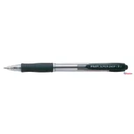   Golyóstoll, 0,22 mm, nyomógombos, PILOT "Super Grip", fekete