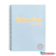   Spirálfüzet, A4, vonalas, 100 lap, PUKKA PAD "Pastel Jotta Pad", vegyes szín