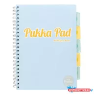   Spirálfüzet, A4, vonalas, 100 lap, PUKKA PAD "Pastel project book", vegyes szín