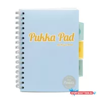   Spirálfüzet, A5, vonalas, 100 lap, PUKKA PAD "Pastel project book", vegyes szín