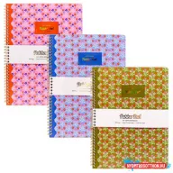   Spirálfüzet, A4+, vonalas, 100 lap, PUKKA PAD "Floral Jotta Notebook", vegyes minta