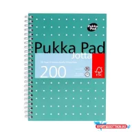   Spirálfüzet, A5, kockás, 100 lap, PUKKA PAD, "Metallic Jotta"