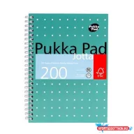   Spirálfüzet, A5, vonalas, 100 lap, PUKKA PAD, "Metallic Jotta"
