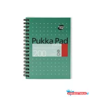   Spirálfüzet, A6, vonalas, 100 lap, PUKKA PAD, "Metallic Jotta"
