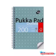   Spirálfüzet, A5, pontrácsos, 100 lap, PUKKA PAD "Metallic Jotta"