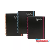   Spirálfüzet, A4+, vonalas, 100 lap, PUKKA PAD, "Neon notepad"