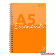   Spirálfüzet, A5, vonalas, 80 lap, PUKKA PAD "Unipad Essentials Jotta", vegyes