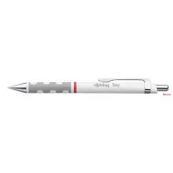   Golyóstoll, 0,8 mm, nyomógombos, fehér tolltest, ROTRING "Tikky", kék