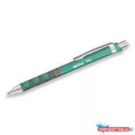   Golyóstoll, 0,8 mm, nyomógombos, tengerkék tolltest, ROTRING "Tikky", kék