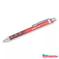   Golyóstoll, 0,8 mm, nyomógombos, tearózsa tolltest, ROTRING "Tikky", kék