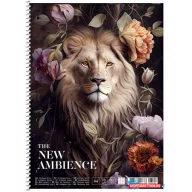   Spirálfüzet, A4+, vonalas, 80 lap, SHKOLYARYK "The New Ambience", vegyes