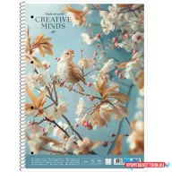   Spirálfüzet, A4, kockás, 80 lap, SHOLYARYK "College Block Creative Minds", vegyes
