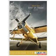   Spirálfüzet, A4+, kockás, 80 lap, SHKOLYARYK "Spirit of Freedom", vegyes