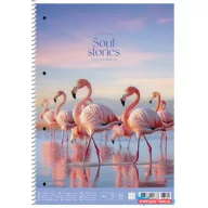   Spirálfüzet, A4+, kockás, 80 lap, SHKOLYARYK "Soul stories", vegyes