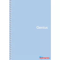   Spirálfüzet, A5, kockás, 80 lap, PP borító, SHKOLYARYK "Genius Pastel", vegyes