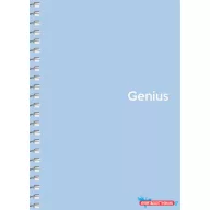   Spirálfüzet, A6, kockás, 80 lap, PP borító, SHKOLYARYK "Genius Pastel", vegyes