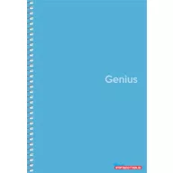   Spirálfüzet, A5, kockás, 80 lap, PP borító, SHKOLYARYK "Genius", vegyes
