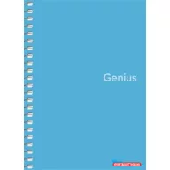   Spirálfüzet, A6, kockás, 80 lap, PP borító, SHKOLYARYK "Genius", vegyes