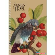   Spirálfüzet, A5, sima, 96 lap, SHKOLYARYK "Songs of Hope", vegyes