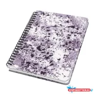   Spirálfüzet, 162x215 mm, pontrácsos, 60 lap, keményfedeles, SIGEL "Jolie", Violet Marble