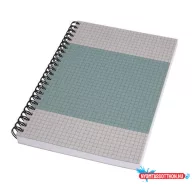   Spirálfüzet, A5, kockás, 80 lap, puhafedeles, SIGEL "Quicknote", kék-szürke