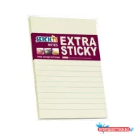   Öntapadó jegyzettömb, vonalas, 150x101 mm, 90 lap, STICK N "Extra Sticky", pasztellsárga