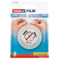   Ragasztószalag, kézzel téphető, 19 mm x 25 m, TESA "tesafilm®", átlátszó