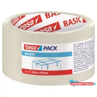   Csomagolószalag, 45 mm x 40 m, TESA "tesapack® Basic", átlátszó