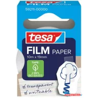   Ragasztószalag, írható, papír, 19 mm x 10 m, TESA "tesafilm®", átlátszó