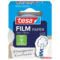   Ragasztószalag, írható, papír, 19 mm x 33 m, TESA "tesafilm®", átlátszó