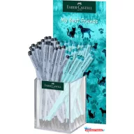   Grafitceruza display, HB, háromszögletű, FABER-CASTELL "Dogs & Cats", vegyes minta