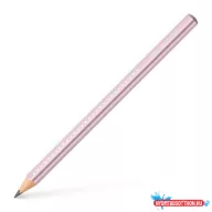   Grafitceruza, B, háromszögletű, FABER-CASTELL "Sparkle Jumbo",  metál rózsaszín