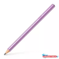   Grafitceruza, B, háromszögletű, FABER-CASTELL "Sparkle Jumbo",  metál lila