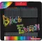 Színes ceruza készlet, háromszögletű, fémdobozban, FABER-CASTELL "Black Edition",  24 különböző szín