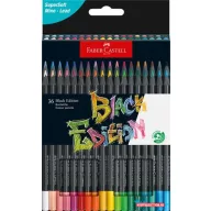   Színes ceruza készlet, háromszögletű, FABER-CASTELL "Black Edition",  36 különböző szín
