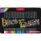 Színes ceruza készlet, háromszögletű, fémdobozban, FABER-CASTELL "Black Edition",  36 különböző szín