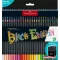 Színes ceruza készlet, háromszögletű, FABER-CASTELL "Black Edition",  50 különböző szín