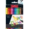 Ecsetirón készlet, FABER-CASTELL "Black Edition" 10 különböző szín
