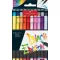 Ecsetirón készlet, FABER-CASTELL "Black Edition", 20 különböző szín
