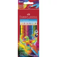   Színes ceruza készlet, háromszögletű, FABER-CASTELL "Papagáj", 12 különböző szín