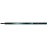   Grafitceruza, B, háromszögletű, FABER-CASTELL, "Sparkle Midnight", fekete/óceánkék