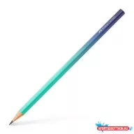   Grafitceruza, B, háromszögletű, FABER-CASTELL "Flow", türkiz-kék