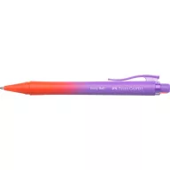   Golyóstoll, 1 mm, XB, nyomógombos, piros-lila tolltest, FABER-CASTELL "Daily Ball Flow", kék