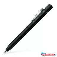   Golyóstoll, 1 mm, XB, nyomógombos, metál fekete tolltest, FABER-CASTELL "Grip-2011", kék